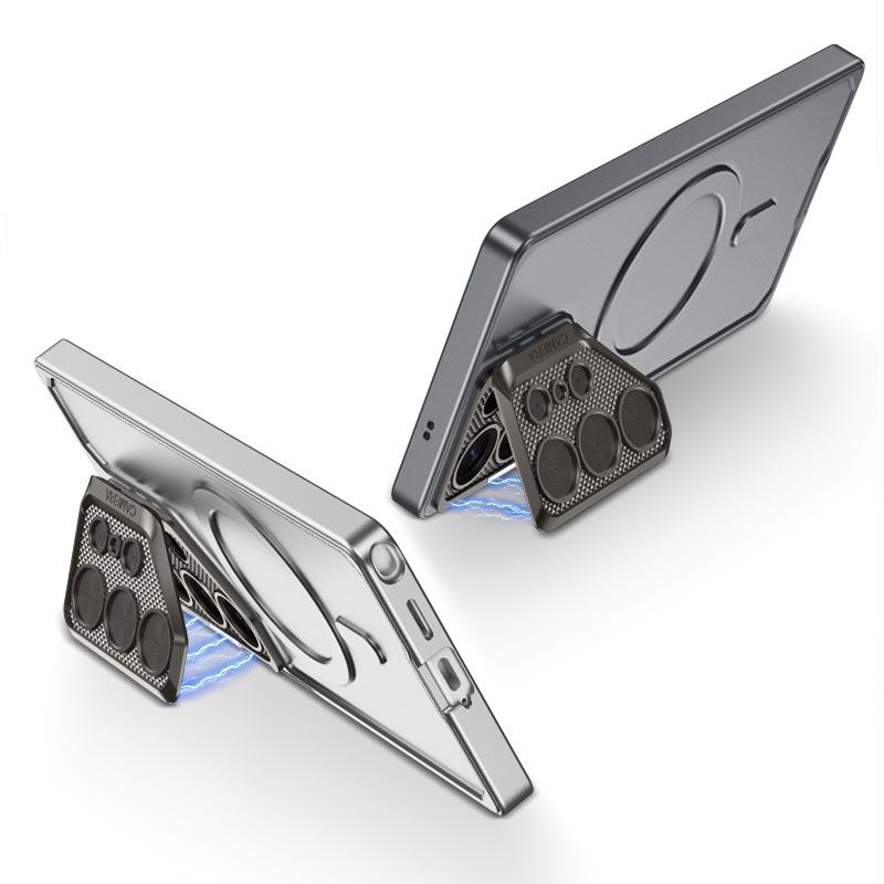 Suitable for Samsung S25u Bracket Mobile Phone Case S24 Ultra Thin Magnetic Absorbing Wireless Charging Lens Protection