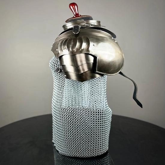 Brave Lady Armor Medieval Knight Gorget Pauldron Armor with Chainmail Female Costume Medieval Armor Best Gift for Her
