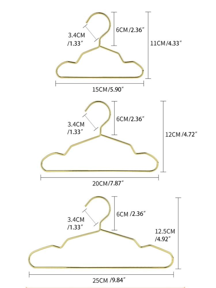 

5 шт. Мини-вешалки для домашних животных золотистого цвета, Металлическая вешалка для одежды для детей, плюшевых собак, кошек, кукол и зоомагазинов S золотой