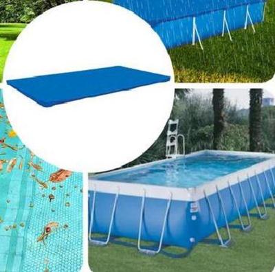 Inflatable Swimming Pool Dust And Rain Cover Thickened Rectangular Hot Tub Blanket Woven Fabric For Backyard Courtyard