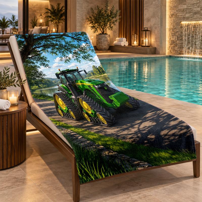 Beach Towel with John Deere Design, Quick Dry Lightweight Towel for Swimming Pool Travel