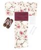 Yukata change set heiko E Scarlet Lily Butterfly [KYOETSU] set, weave, unbleached, 6-piece (yukata, obi, underwear, geta, waistband) Women's (10.