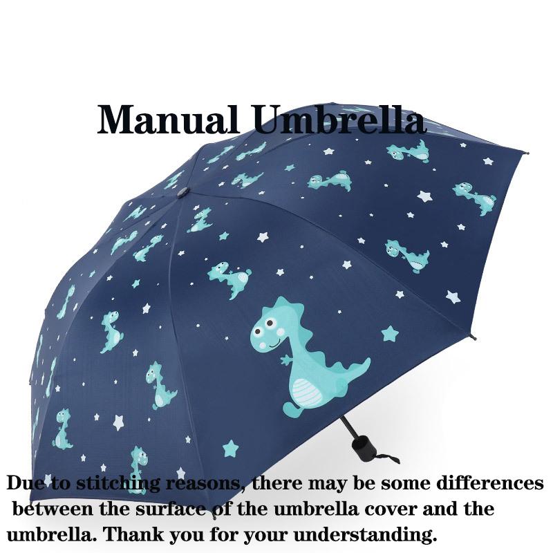 Automatic umbrella Cute dinosaur automatic children umbrella Sunshade Thickening and Durable Travel folding automatic umbrella