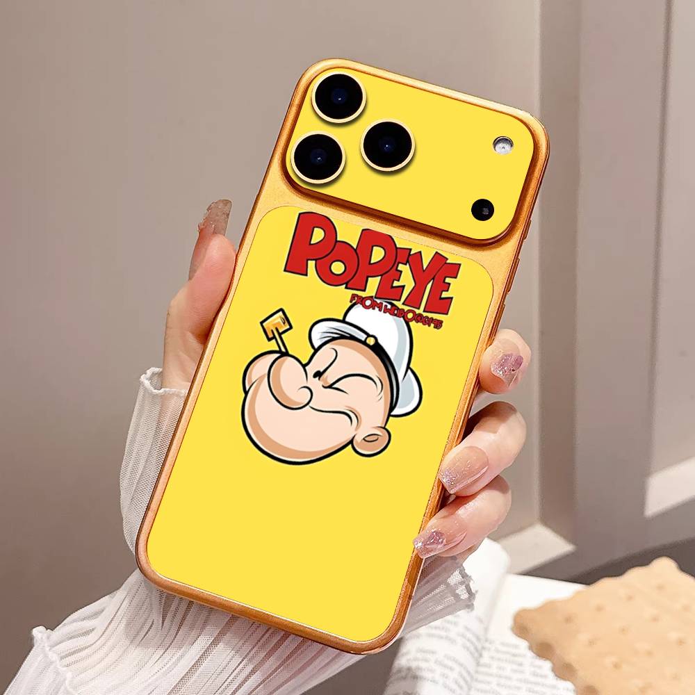 Cartoon Animation P-PopeyeS Retro For IPhone 17 Pro 17 Pro Max Rear Skin Wrap Decal Protective Sticker