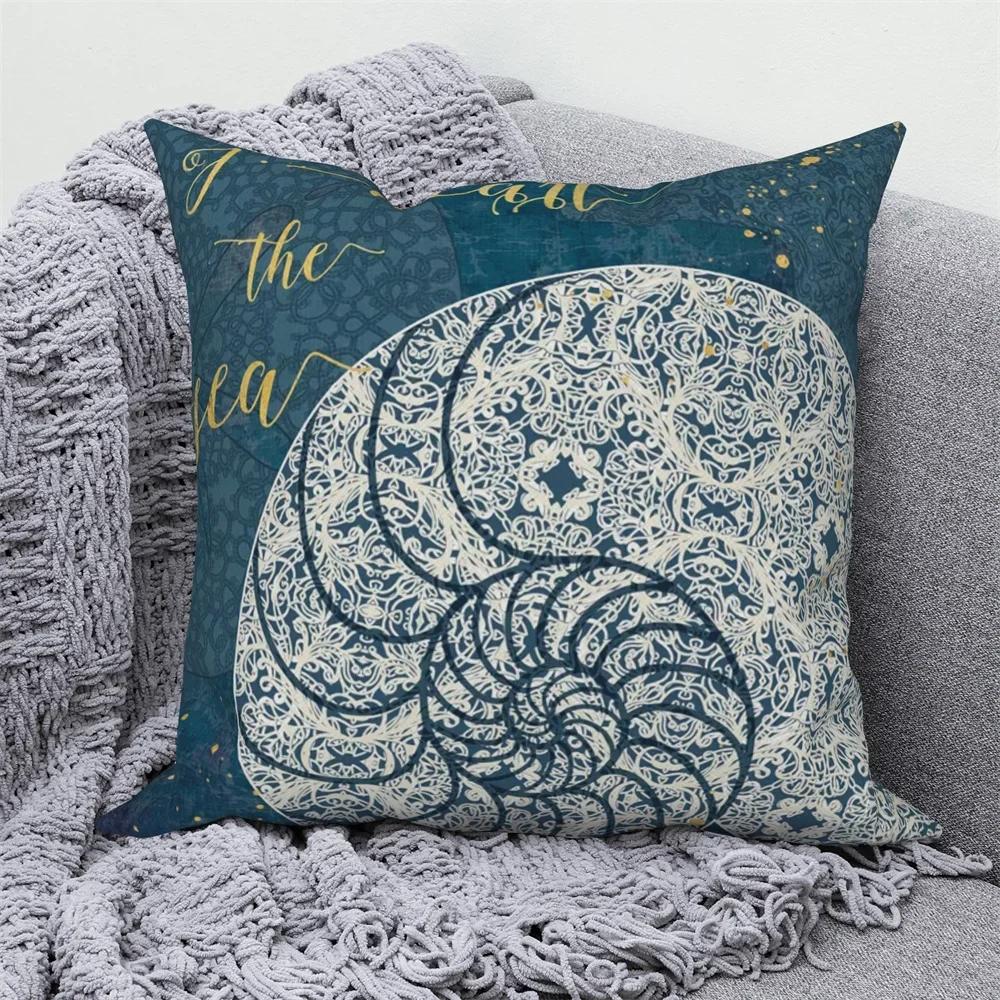 Ocean Sea Animal Blue Pillowcase Sofa Cushion Cover Decoration Bedroom  Throw