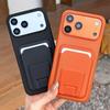 Square Card Holder Stand with 2 Card Slots Phone Case For iPhone 17 Pro Max 17 Pro 17 Air 16 15 + 14 13 Camera Protection Cover