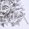 102030Pcslot Silver Color Metal Weapon Sword Gun Charms For Jewelry Making Supplies Random Mix Handmade Bow And Arrow Pendant