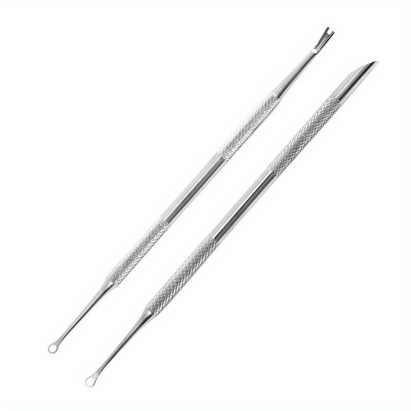 2pcs Double Headed Nail Art Steel Push Front Sand Rubbing Pads Horseshoe Peeling Nail Repair Surface Just Push Nail Art Tool