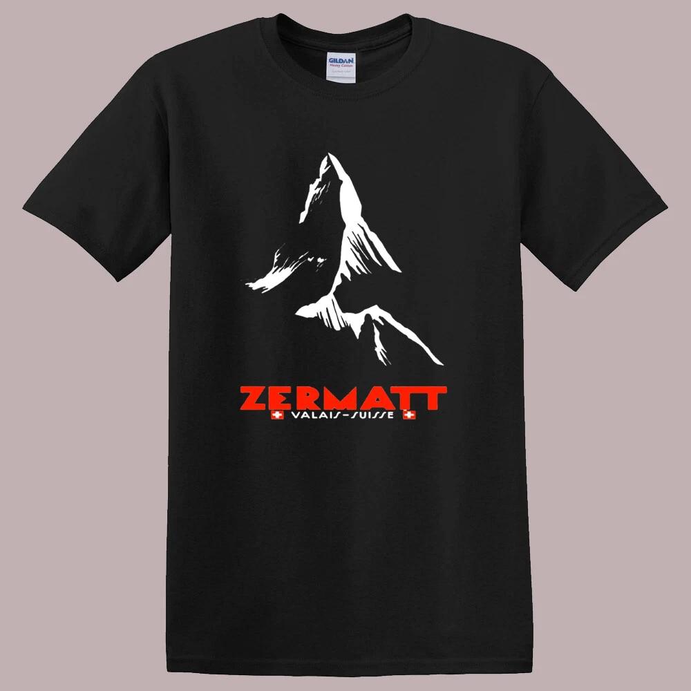 Men s and Women s T-shirts Swiss Alps Ski Zermatt Valais S