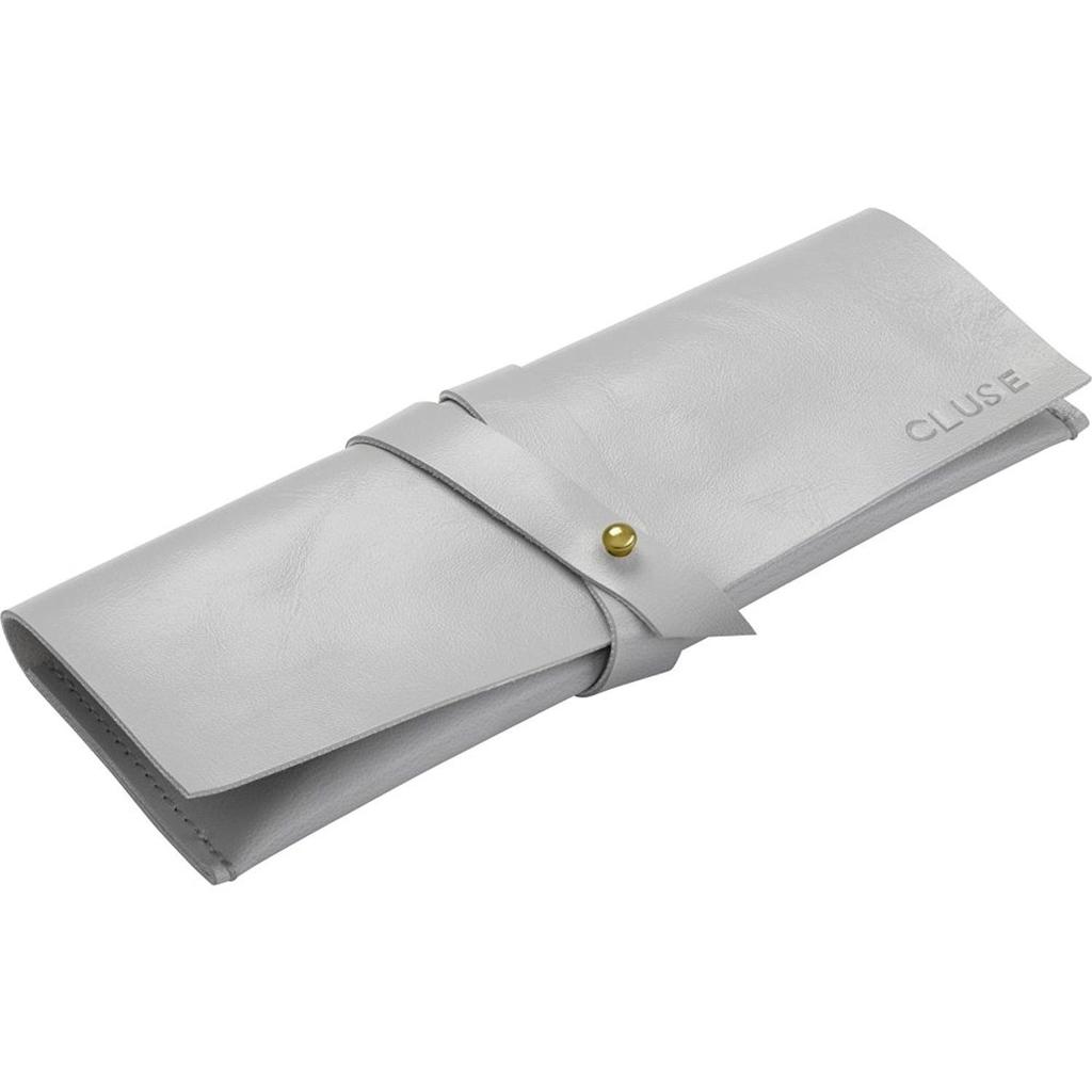 Cluse Ladies Minuit 33mm Blue Leather Band Metal Case Quartz Black Dial Analog Watch Cl30014