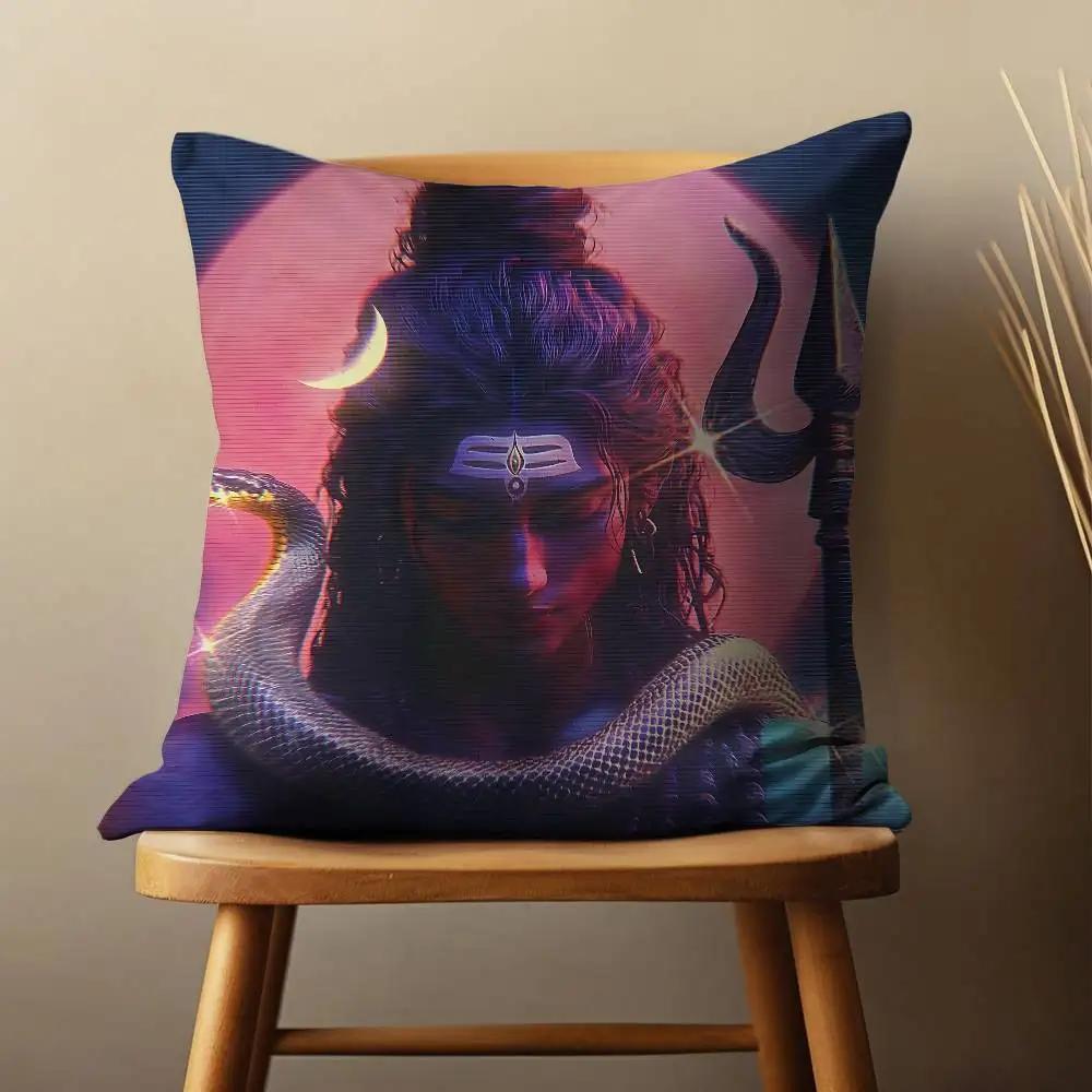 India Art Lord Shivasjpg Pillow Case For Room Sofa Cushion Cover Suitable For Home Bedroom Decoration And Protector