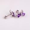 Purple Zircon Stud Earrings For Women Delicate Piercing Accessories For Everyday Wear Delicate Girl Earrings