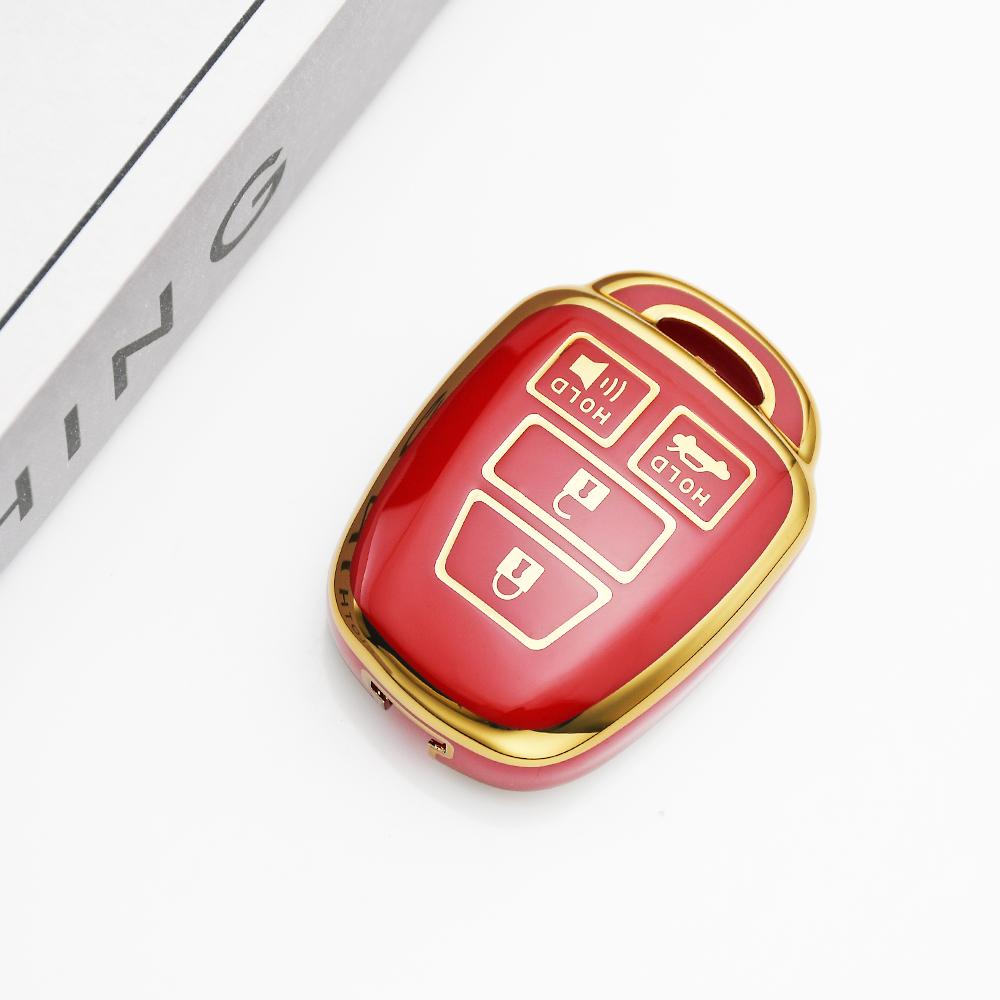 4 Buttons Keyless Tpu Car Key Cover Case For Toyota Vios Prius C Highlander Camry Rav4 Corolla Tacoma Keychain Accessories