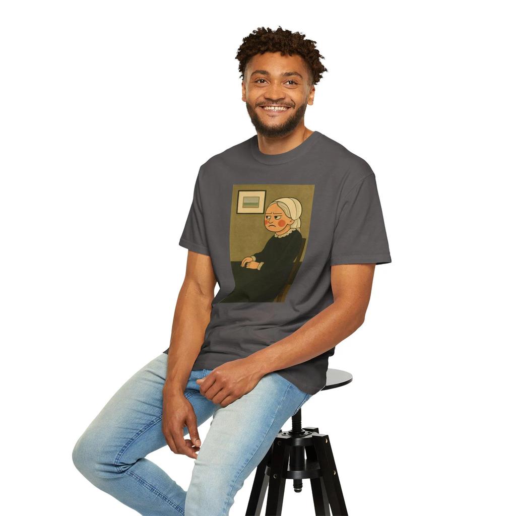 Modisches Grumpy Whistler's Mom T-Shirt, Unisex Grafik-T-Shirt, Boho-Style Shirt, Vintage-inspiriertes Oberteil, Perfektes Geschenk für Kunstliebhaber