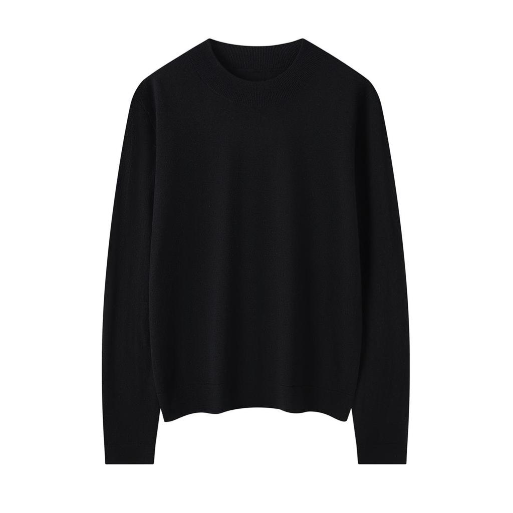 2026 Leka Sha 100% Washable Wool Round Neck Pullover Sweater