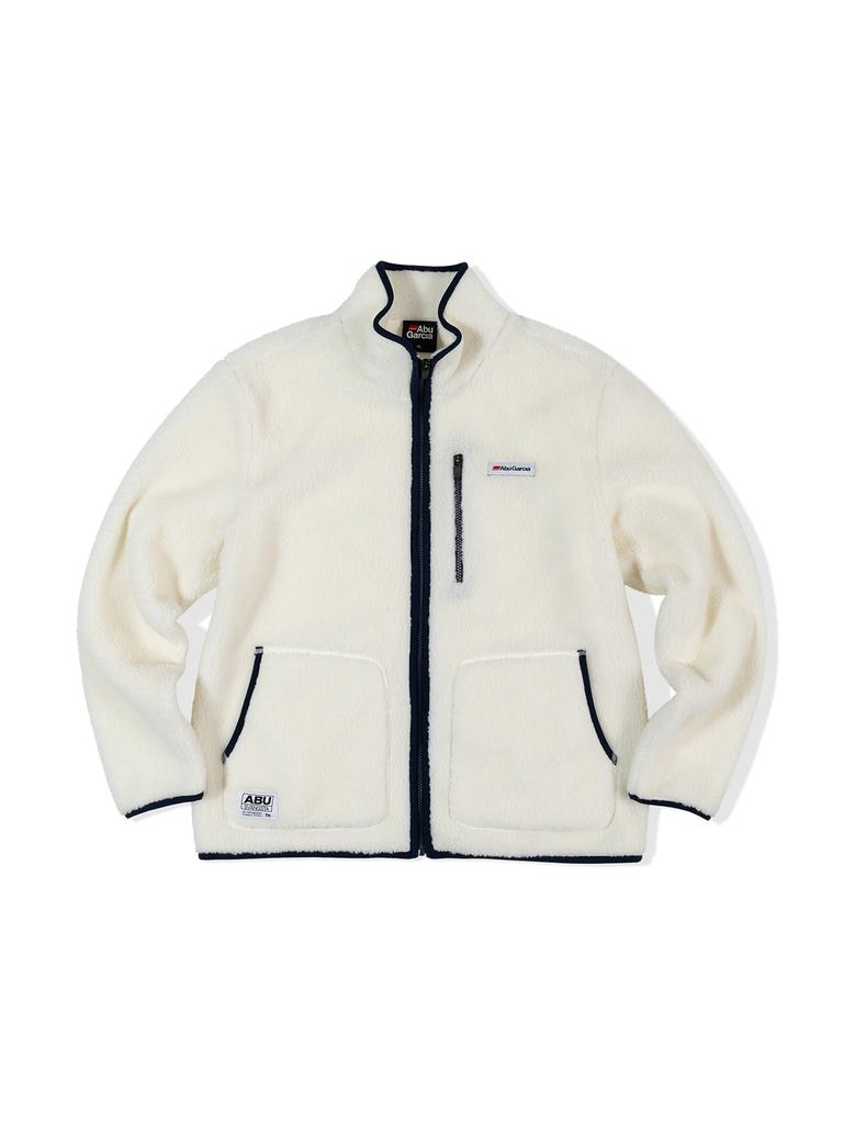 Abu Garcia High-Neck Boa Fleece Jacket White