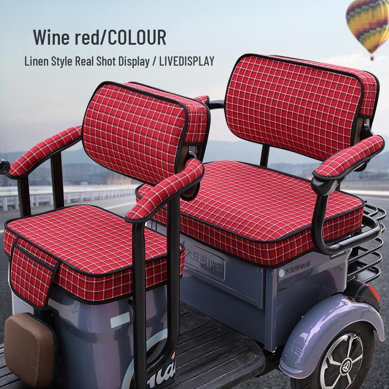 Ronaldo Flower Crown Feiyue Electric Tricycle Thickened All-Season Seat Cover