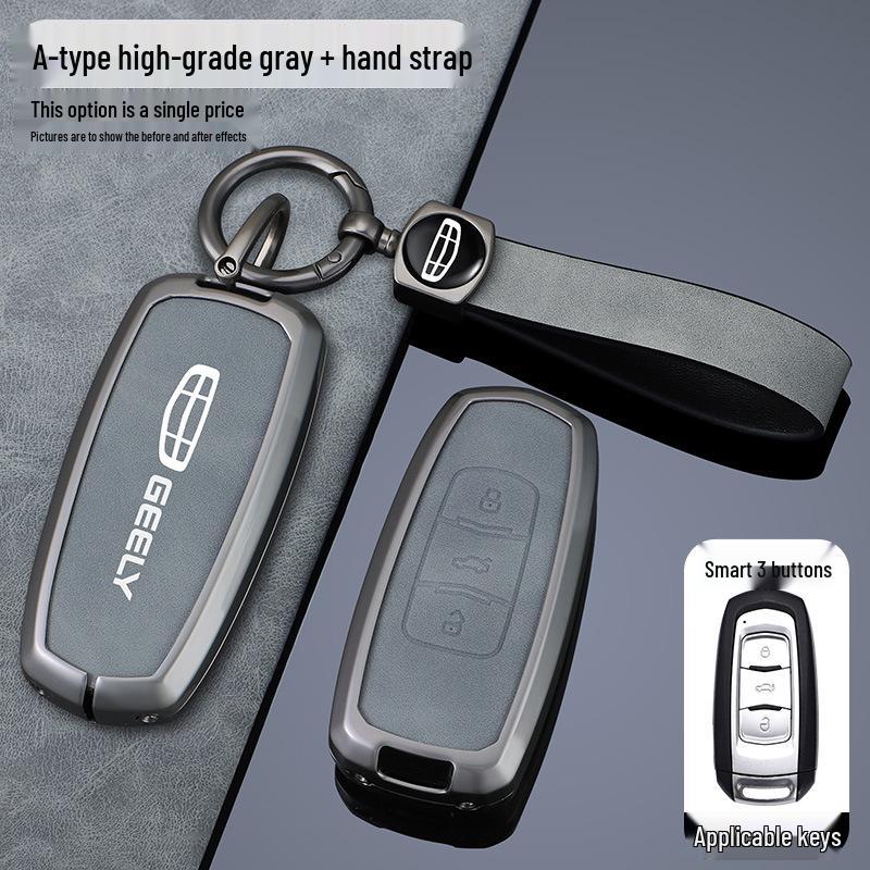 Geely Key Case for Emgrand GS, Boyue, New Million Model GL, Borui, Vision S1, X3/X6 - Car Shell Bag Buckle