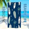Towel Textile Waves Tree Tropical Bathrobe Palm Beach Quick-Drying Lightweight Portable Camping Swim Pool Travel