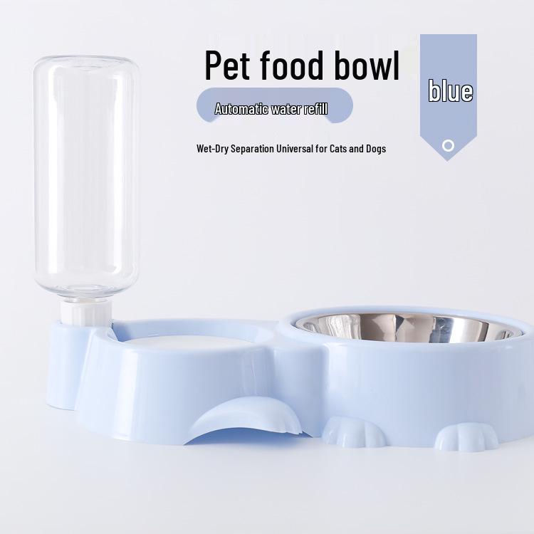 Pet Water & Food Dispenser: No Mess Cat & Dog Bowl