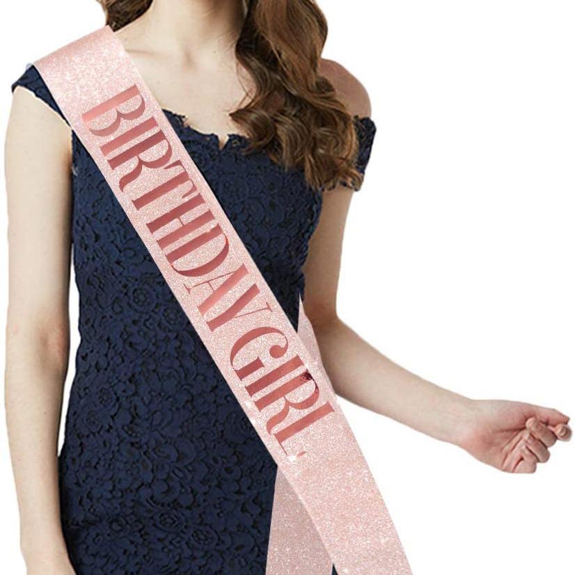 Set de Corona Brillante con Correa para el Hombro y Diadema para Niñas Cumpleañeras