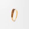 French Copper-Plated 18K Real Gold Inlaid Tiger'S Eye Stone Spotted Stone Ring, Elegant Temperament Simple Niche Ring