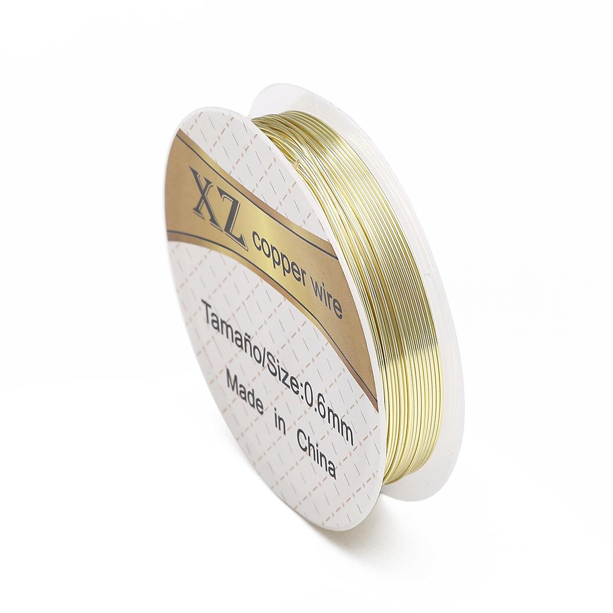 

Різноманітний розмір 0,2 мм-0,8 мм мідний дріт для бісерного дроту для виготовлення ювелірних виробів своїми руками. 0.6mm 4.5meter золотий