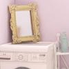 Classical Doll House Furniture Mirror PVC Child Safe Design Pretend Play Decorative Collectible Item for Scene Display
