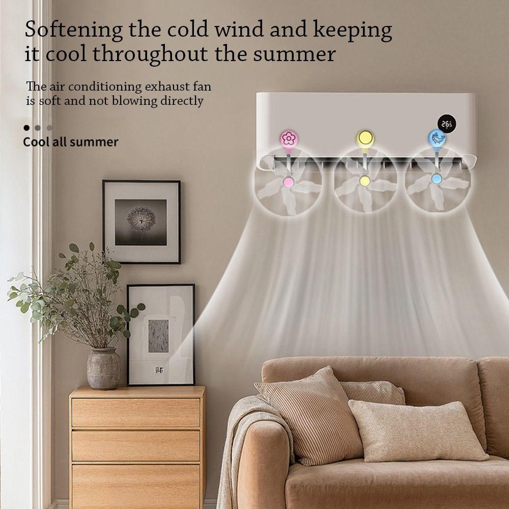 

Windmill Shaped Air Conditioning Windshield Adjustable Angles Blowing Wind Guide Cover рожевий