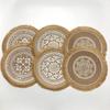36/38cm Braided Place Mats Heat Resistant Cup Coaster Mat Vintage Round Placemat  Dining Table
