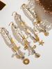 Qiong Yao Multi-Pendant Pearl Silk Scarf Necklace with Stainless Steel Clavicle Chain