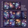 30Pcs/Pack Starry Sky Moon Phase Planet Night Scene Decoration Material Paper Perfect for Journal Scrapbooking DIY Supplies