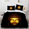 3D Buddha Print Bedding Set Meditation Duvet Covers With Pillow Cover Case Home Decor Bed Clothes Double Queen King Size