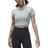 Jordan Crop Tops Women's Light Gray Lapel Moderate DZ3333-063