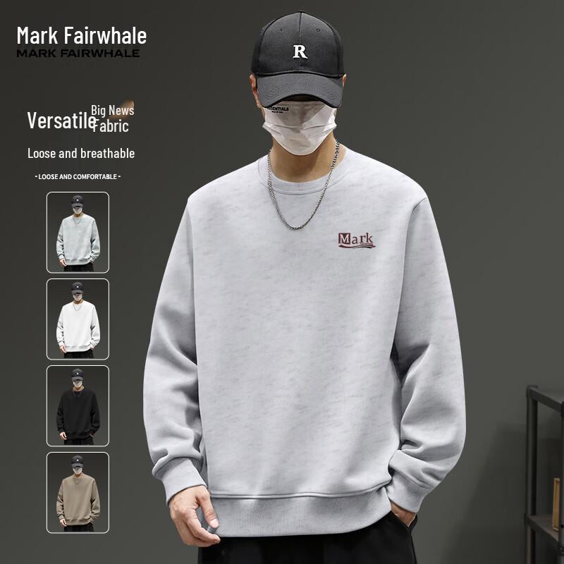 Mark Fairwhale Men's Heavyweight Versatile Round Neck Sweatshirt