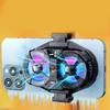 Semiconductor Cooling System 7-Blades Digital Display Radiator Phone Cooler Fan Clip Silent Heat Sink for Gaming Live