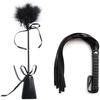 Erotic Feather Paddle & Leather Whip for Couples: Sensual Teasing, Climax Stimulation, and BDSM Role Play