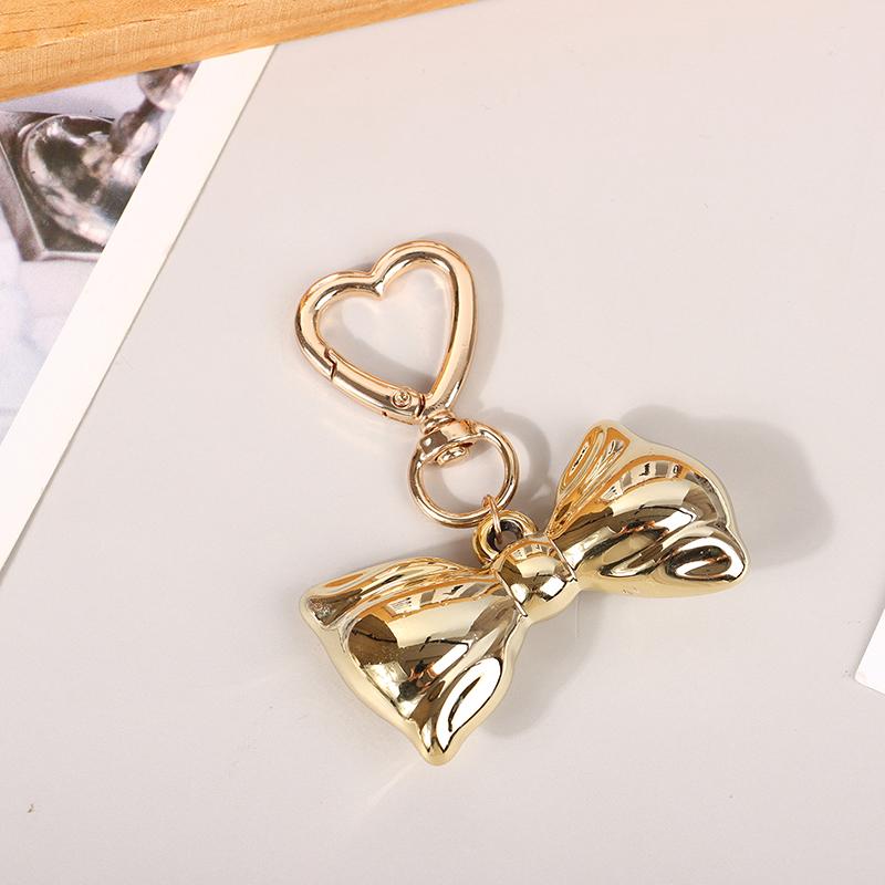 

Корейский металлический бант брелок винтажный простой бант брелок держатель для ключей сумка подвеска наушники подвесное украшение золотой