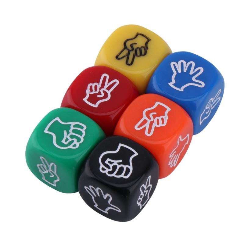6 Stück/Set Party Brettspiel Requisiten Fingerraten Spiel Würfel Bar Würfel 20mm Party Siebe Party Requisiten Party Spiel Würfel