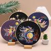 Star Goldfish Embroidery Kit Embroidery Starter Kit with Hoop Fabric Threads Adult Needlework Kit for Beginners Home Decor