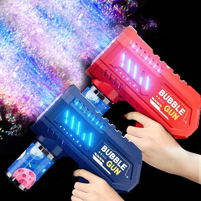 1PC Macchina per bolle di sapone completamente automatica per bambini Giocattolo luminoso Regalo Pistola per bolle di sapone Bastone per bolle Senza batteria Senza acqua per bolle