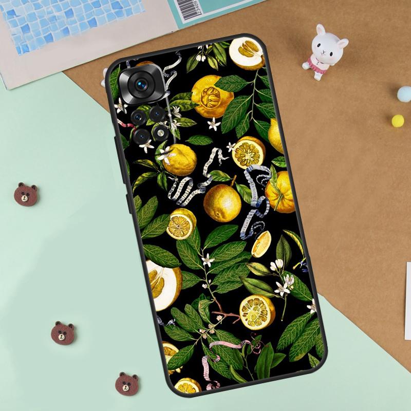 Tropical Summer Fruit Lemon Case For Xiaomi Redmi Note 14 13 12 9 10 11 Pro 10S 11S 12S Cover For Redmi 13C 10C 12C 14C