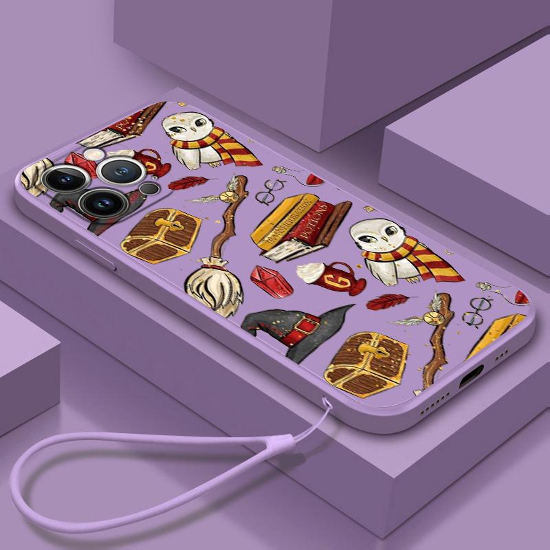 Cartoon P-Potter Love Phone Case For Samsung Galaxy A73 A53 A33 A52 A32 A22 A71 A51 A21S A03S 4G 5G Liquid Rope Cover Coque Capa