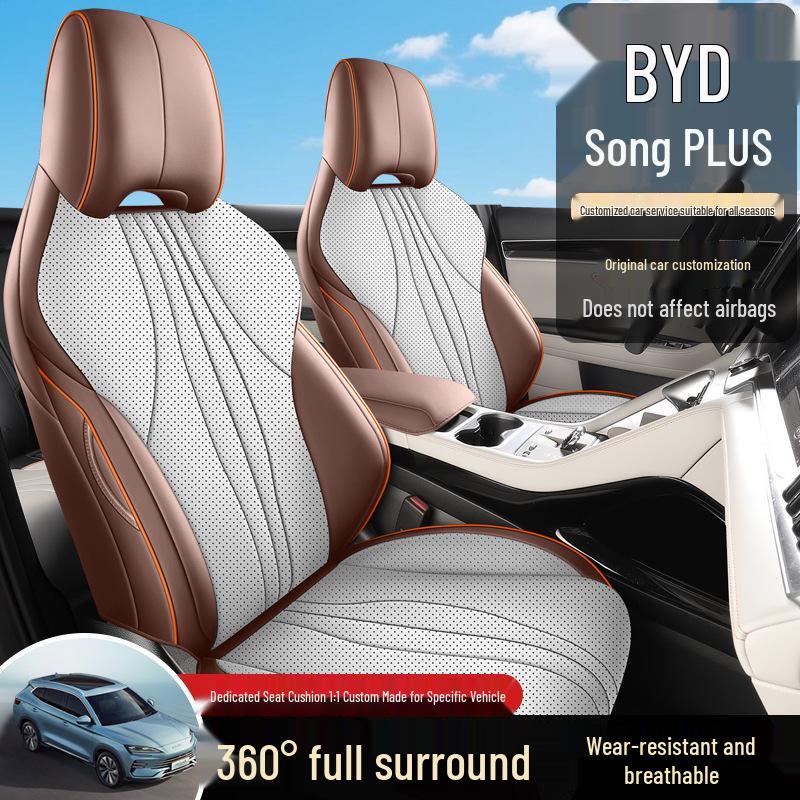 All-Season Full Surround Seat Cover for BYD Song Plus/DMI Five-Seater Car Cushion