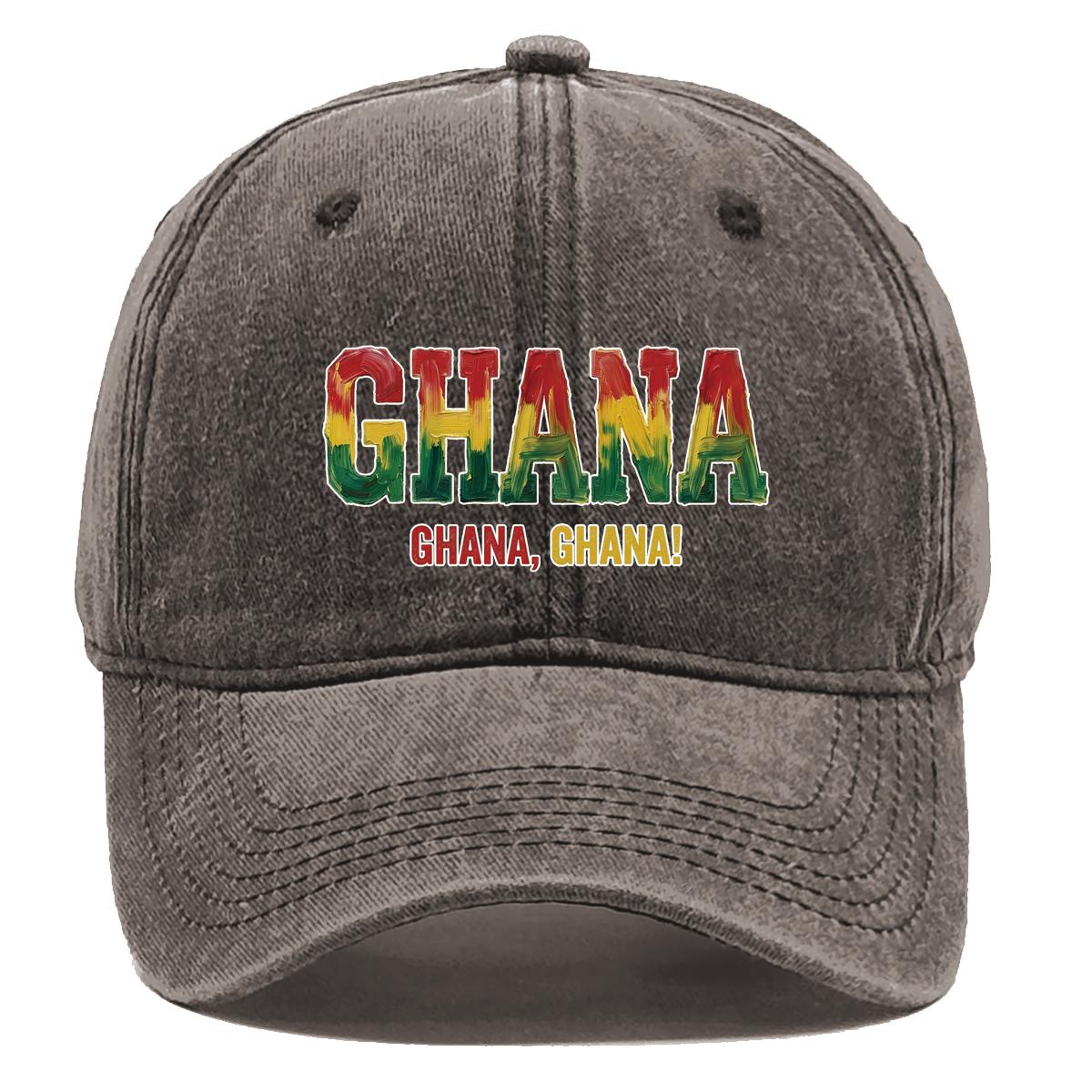 

GHANA GHANA, GHANA Flag Printed Baseball Cap , Adjustable Snapback Baseball Cap Sporting Vintage All-season Leisure Flat Cap as the picture коричневий