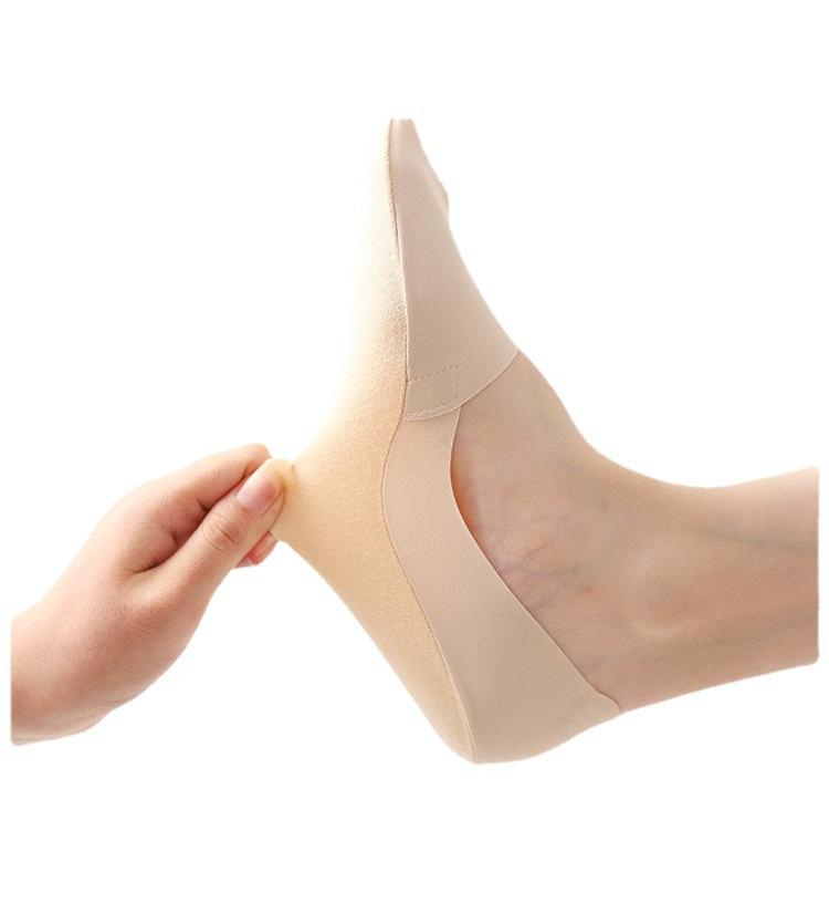 Socks Invisible Socks Summer Thin Ice Silk Socks Shallow Mouth Low Top Silicone Non-Slip Boat Socks Skin-Friendly And Soft