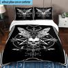 Skull And Serpent Design 3pcs Bedding,Including 1pc Duvet Cover And 2pcs Pillowcases Perfect for Christmas,Ideal for Bedroom, Dormitory