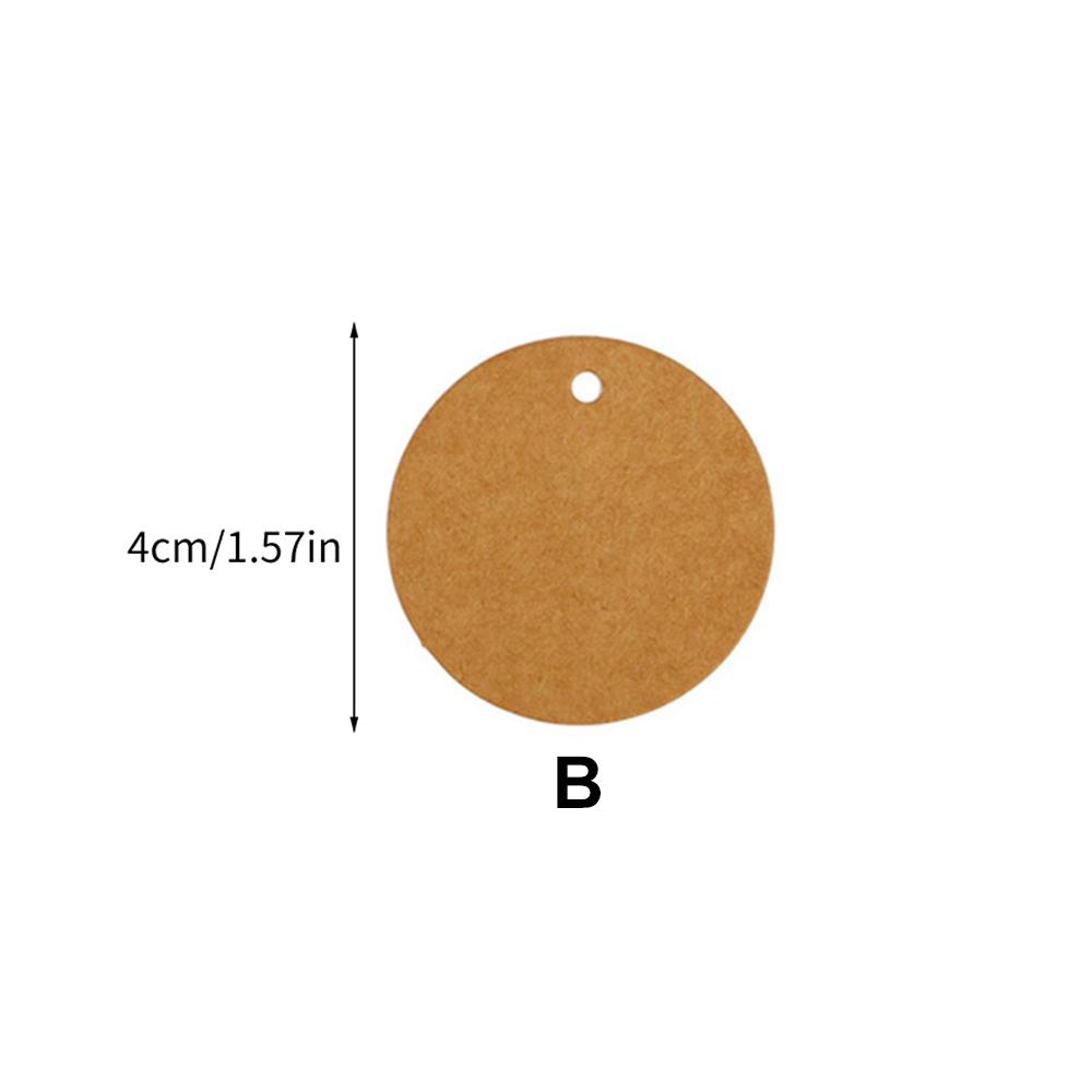 Xiaomi 100Pcs Round Tags 3/4/5cm Circle Kraft Paper Blank Gift Tags Price Tags with Hole Hang Tag for Craft Birthday Wedding Christmas450000