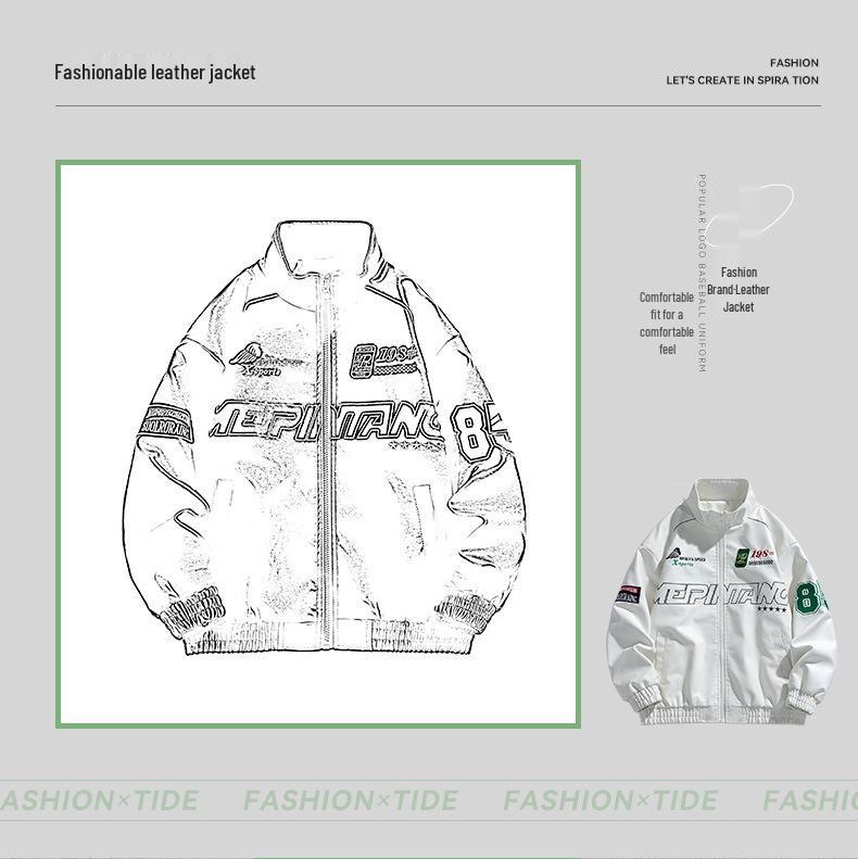 Trendy Men's PU Leather Motorcycle Jacket - Spring/Autumn Cool Outerwear
