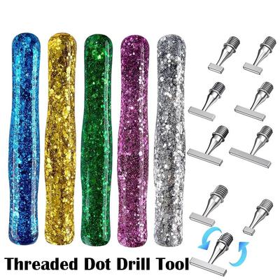 Ersatzstiftspitzen Glänzender Diamantmalstift Stickstiftspitzen Punktbohrstifte DIY Basteln 3D-Druck Diamantmalwerkzeug